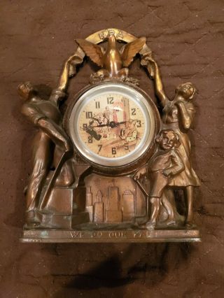 Rare & Vintage 1933 National Recovery Act Nra & Prohibition Era Bartender Clock