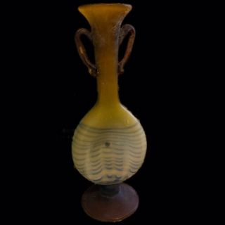 Very Rare Ancient Roman Amber Glass Vessel 1st Century A.  D.  Large 35.  5 Cm Tall
