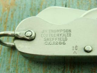 VINTAGE 1952 JH THOMPSON ENGLAND BRITISH MILITARY RIGGING POCKET KNIFE KNIVES NR 4