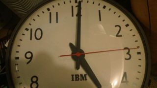 Ibm 1950s Ibm Self - Regulating Wall Clock Ny 22