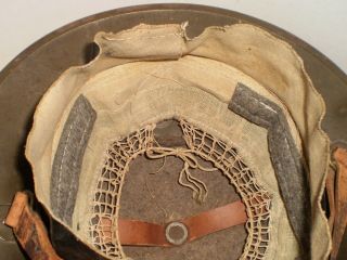 U.  S.  WW1 M1917 helmet,  stamped ZC177 with Orig.  USMC badge 3