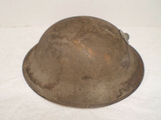 U.  S.  WW1 M1917 helmet,  stamped ZC177 with Orig.  USMC badge 9