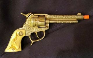 Vintage Texan Western Cowboy Toy Cap Gun Pistol Single Action Revolver Hubley