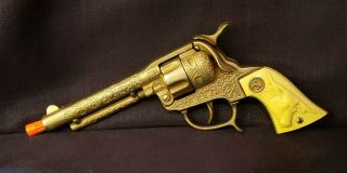 Vintage TEXAN Western Cowboy Toy Cap Gun Pistol Single Action Revolver Hubley 2