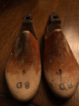 A Vintage Wood Shoe Molds,  Shoe Forms Cobblers Molds