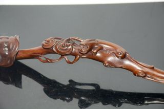 EL12 CHINESE ANTIQUE 18TH WOODEN CRAFT CARVED 2