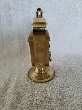 Vintage 1950 ' s PHINNEY - WALKER Swiss made Brass Alarm Clock with Evans Lighter 8