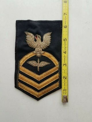 WW2 US Navy Chief Petty Officer Aviation Bullion Patch CPO Gold 7