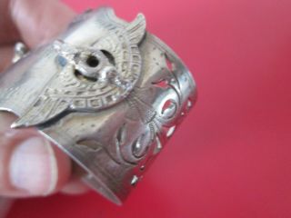 Rare - ISIS 1870 - GORHAM - STERLING - NAPKIN RING - AESTHETIC - Old Patina 2