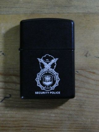 Zippo Lighter Air Force Security Police Collectible Vintage Nearly 30 Years Old