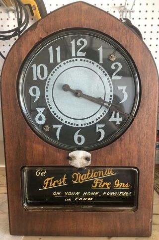 Stunning Rare Antique 1930s Telechron Neon Ad Clock