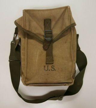 Ww2 Us Gp General Purpose Bag Dated 1945 M1 Ammo Bag W/shoulder Strap