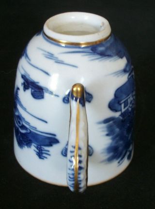 PERFECT CHINESE 18th C QIANLONG BLUE AND WHITE PAGODA LAKE TEA CUP VASE BOWL 5 12