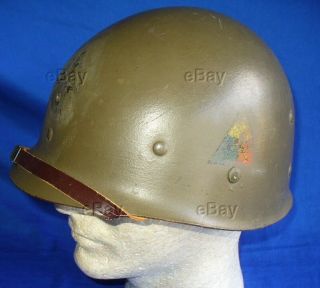 M1 Pot Helmet Liner Ww2 Firestone Overpaint Armored Decals Staff Sergeant Sgt Us
