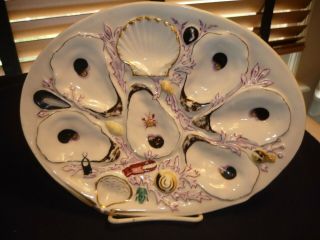 Antique Union Porcelain,  Upw,  Large Oyster Plate