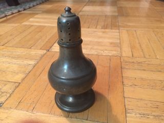 18th To Early 19th Century Pewter Pepper Pot Rounded Form Good Table Small