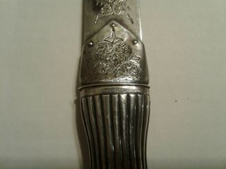 Detailed 1880 ' s 14 inch English George Unite Sterling Silver Book Page Turner 6