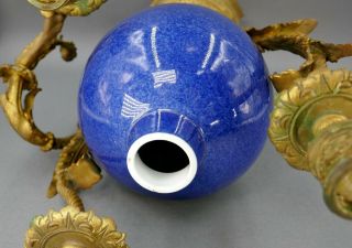 Fine Antique Chinese Porcelain French Cast Bronze Gold Ormolu Candelabra Vase 11