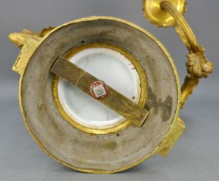 Fine Antique Chinese Porcelain French Cast Bronze Gold Ormolu Candelabra Vase 12