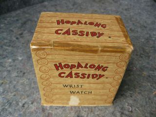 Vintage Hopalong Cassidy Wrist Watch In Saddle Style Box