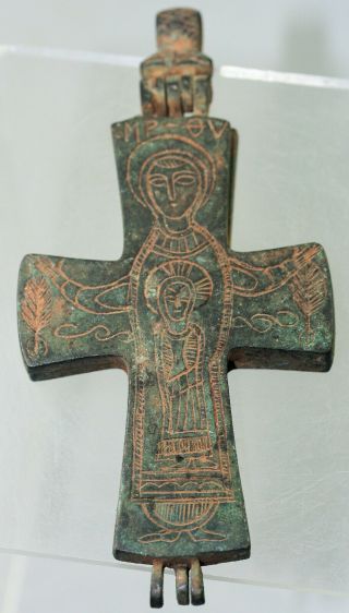 Bronze Cross With Christian Decoration