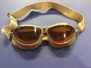 An - 6530 Flying Goggles Wwii W/ Amber Glass