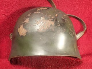 SCARCE WW I GERMANY GERMAN MILITARY HELMET with HEAVY SNIPER FRONT PLATE,  RARE 3