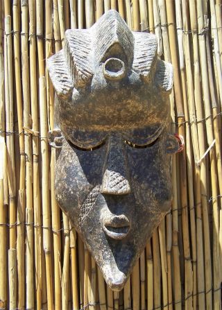 African Art Bassa Mask From Liberia 11 " Tall