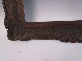 1800s EARLY ANTIQUE CHINESE EXPORT CARVED WOOD PAINTING FRAME 8