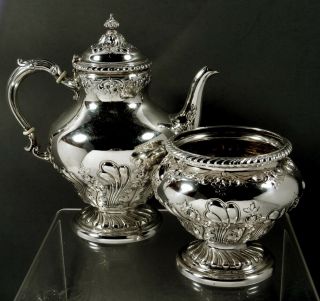Gorham Sterling Silver Tea Set Made 1898 - No Mono 2