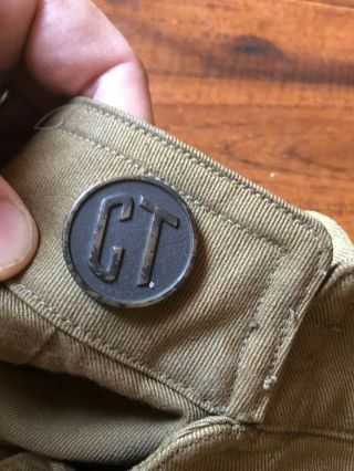 WWI US National Guard Shirt Connecticut Collar Disc and 2nd Infantry Collar Disc 2