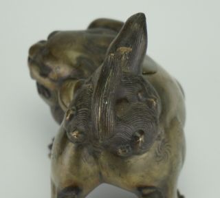 FINE Antique Japanese Chinese? Bronze Fu Dog Censer Incense Burner 19th C 7