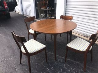 Kipp Stewart For Drexel Table And 4 Chairs Mid Century Modern