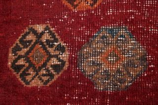 Antique EVENLY WORN Lori Persian Tribal Oriental Hand - Knotted RED Wool Rug 4 ' x7 ' 9