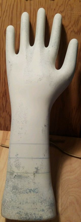 Vintage Porcelain Glove Mold.  Extra Large,  Long
