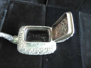 Antique American Art Nouveau 1880 Krider sterling silver Repousse Teapot 23 oz 6