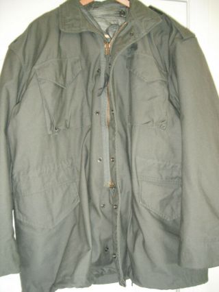 USMC ARMY M - 65 FIELD JACKET OLIVE GREEN SIZE XXL & BUTTON IN LINER Set 2XL 9