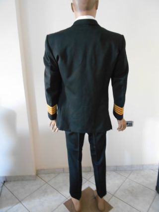 GREEK MILITARY NAVY CAPTAIN ' S JACKET,  TROUSER,  TIE,  SHIRT,  VISOR CAP 9