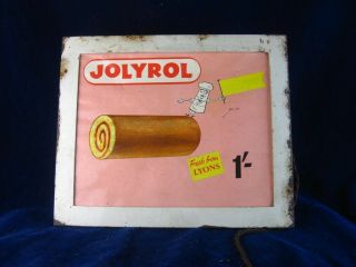 37167 Old Antique Vintage Lightbox Shop Advert N0t Enamel Sign Lyon 