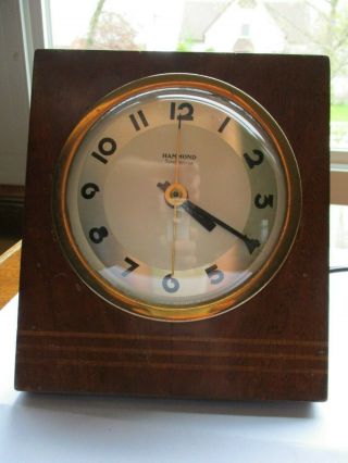 Vintage Hammond Synchronous Model Courtier Electric Clock W/alarm Serviced