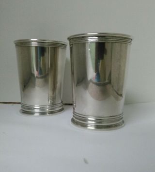 2 Sterling Silver Julep Cups By Newport For Kentucky Derby Time