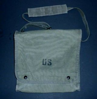 Us Military Canvas Case Map And Photograph Shoulder Bag W/strap Od - 7