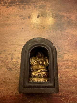 Antique Gilt Bronze Buddha China Tibet Statue From Monastery Rare Estate 5