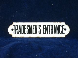 37149 Old Antique Vintage Enamel Sign Shop Advert Warning Notice Door Entrance