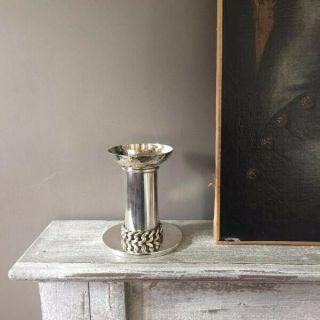 Jean Despres Silver - Plated Candle Holder