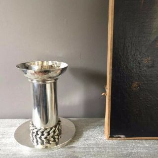 Jean Despres Silver - plated candle holder 3