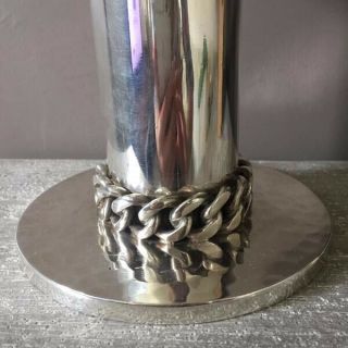 Jean Despres Silver - plated candle holder 4