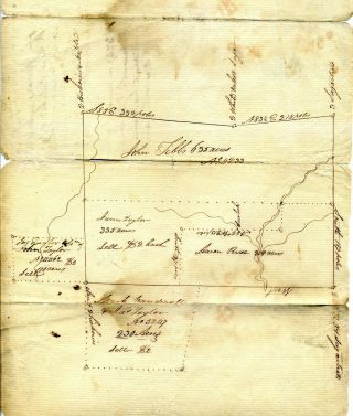 Revolutionary War Virginia Military Survey Of Lands Owned By James Taylor Jr