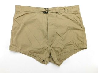 Us Navy Usn Military Khaki Polyester Cotton Mens Swimmers Trunks Swim Shorts 34