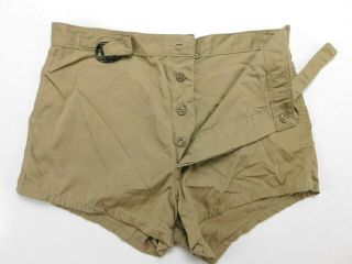US Navy USN Military Khaki Polyester Cotton Mens Swimmers Trunks Swim Shorts 34 2